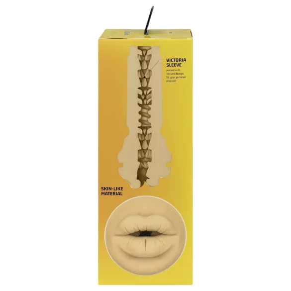 Kiiroo Victoria June - masturbador boca - PowerBlow compatível - cor natural