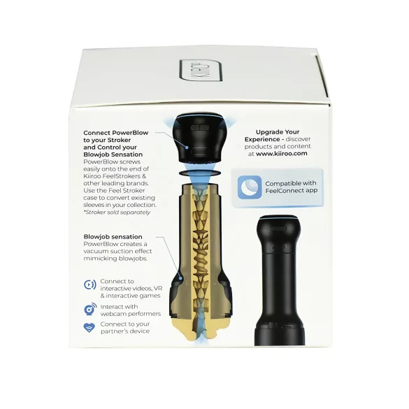 Kiiroo PowerBlow - masturbador masculino sucção inteligente - preto