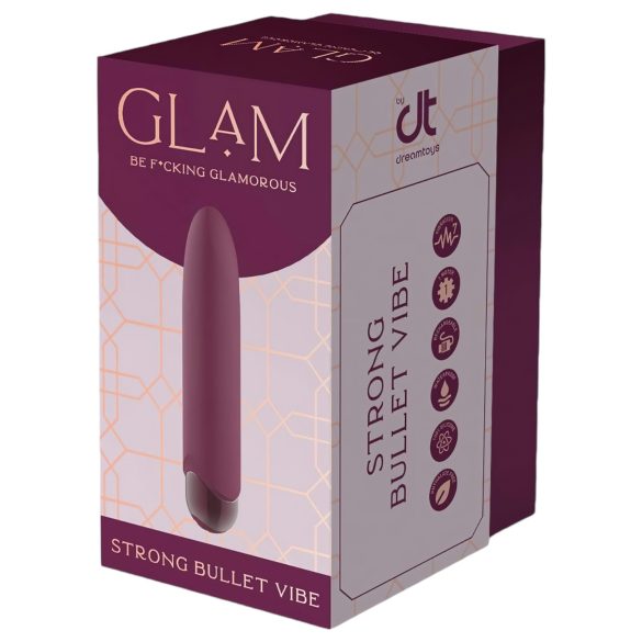 Glam - mini vibrador recarregável à prova d'água - lilás