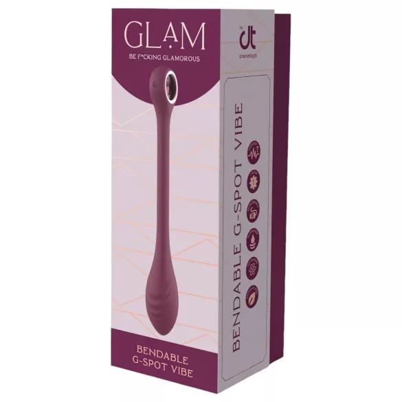 Glam - vibrador flexível e à prova d'água para ponto G (roxo)