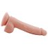 Mr. Dixx 7.6 - dildo com ventosa e escroto - cor natural 19,5cm
