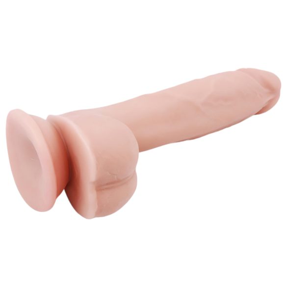 Mr. Dixx 7.6 - dildo com ventosa e escroto - cor natural 19,5cm