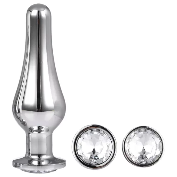 Gleaming Love - conjunto de plugs anais de ponta (prateado, 3 peças)