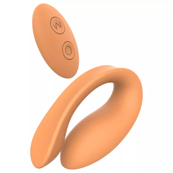 Glam - vibrador casal recarregável controle remoto - silicone laranja