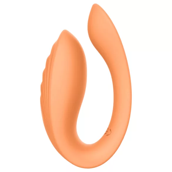 Glam - vibrador casal recarregável controle remoto - silicone laranja
