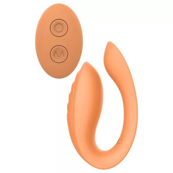 Glam - vibrador casal recarregável controle remoto - silicone laranja