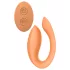 Glam - vibrador casal recarregável controle remoto - silicone laranja