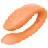 Glam - vibrador casal recarregável controle remoto - silicone laranja