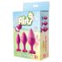 Kit de Treinamento Anal Flirts - Conjunto de Plugues (3 peças) - Rosa