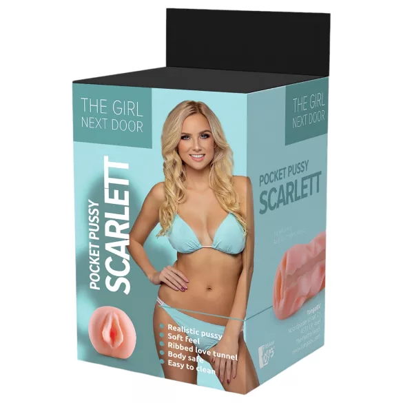 The Girl Next Door Scarlett - masturbador vaginal realístico - silicone rosa