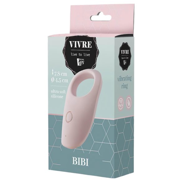 Vivre Bibi - anel peniano vibratório recarregável - silicone rosa