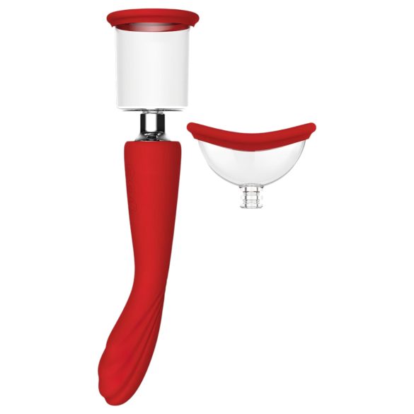 Red Revolution Georgia - vibrador ponto G e bomba vaginal - vermelho