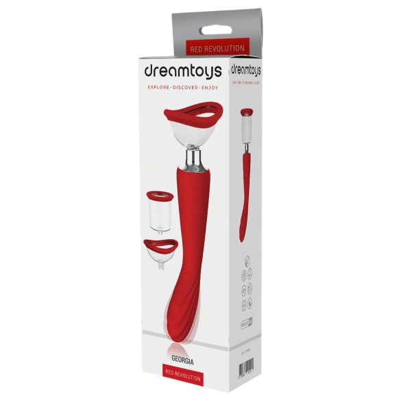 Red Revolution Georgia - vibrador ponto G e bomba vaginal - vermelho