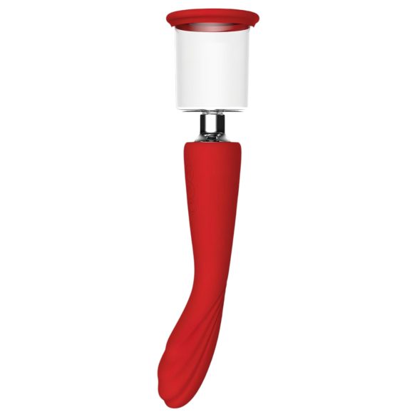 Red Revolution Georgia - vibrador ponto G e bomba vaginal - vermelho