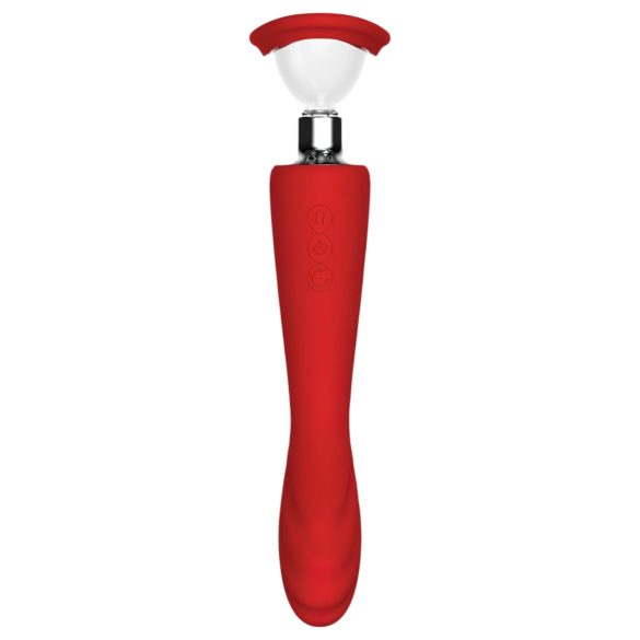 Red Revolution Georgia - vibrador ponto G e bomba vaginal - vermelho