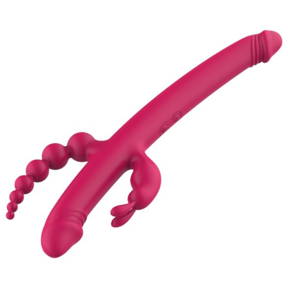 Dreamtoys - vibrador recarregável com 4 braços - silicone rosa