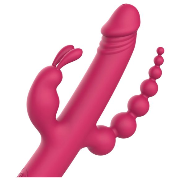 Dreamtoys - vibrador recarregável com 4 braços - silicone rosa