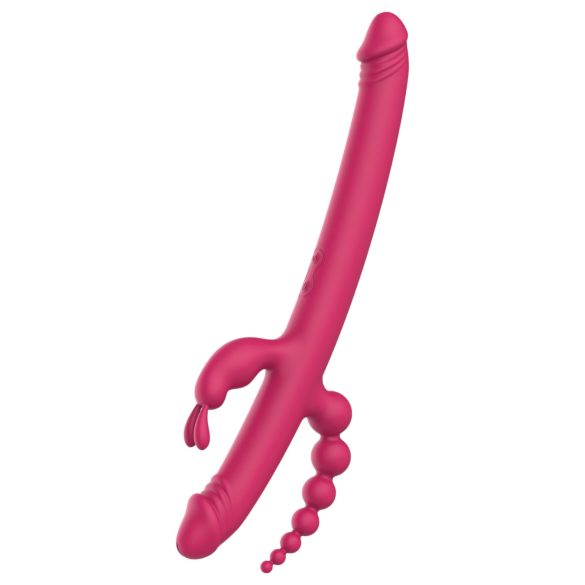 Dreamtoys - vibrador recarregável com 4 braços - silicone rosa