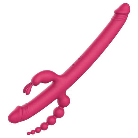 Dreamtoys - vibrador recarregável com 4 braços - silicone rosa