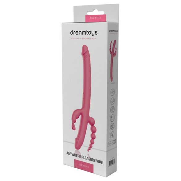 Dreamtoys - vibrador recarregável com 4 braços - silicone rosa