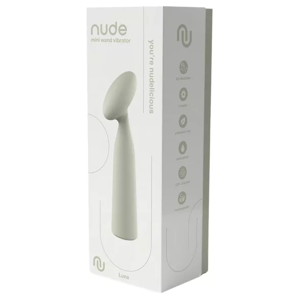 Nude Luna - mini varinha vibratória recarregável - cinza