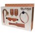 Blaze Elite - kit BDSM 5 peças - couro sintético conhaque
