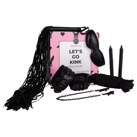 Pleasure Box Let's Go Kink - kit bondage - conjunto 6 peças