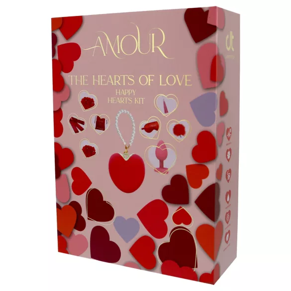 Dreamtoys Amour - conjunto de presente com vibrador em forma de coração (vermelho)