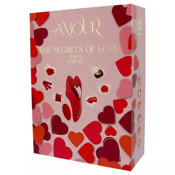 Dreamtoys Amour - conjunto de vibrador de calcinha utilizável (vermelho)