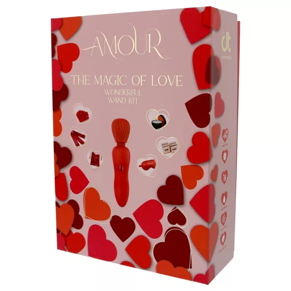 Dreamtoys Amour - conjunto de vibrador tipo varinha (vermelho)