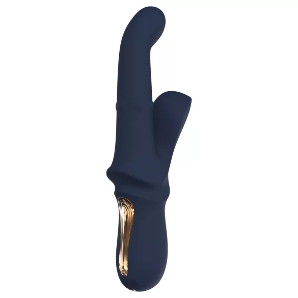 Deusa Íris - vibrador com braço estimulador de clitóris com pérolas (azul)