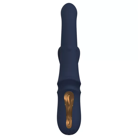 Deusa Íris - vibrador com braço estimulador de clitóris com pérolas (azul)