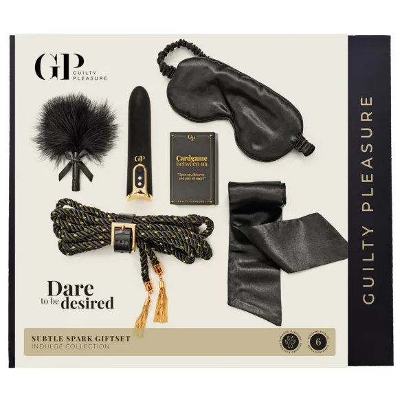 Guilty Pleasure Indulge - conjunto de presentes BDSM para iniciantes (preto)