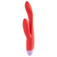   Dreamtoys - vibrador rabbit ponto G e clitóris - silicone vermelho