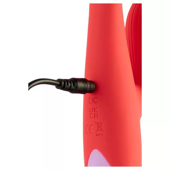 Dreamtoys - vibrador rabbit ponto G e clitóris - silicone vermelho