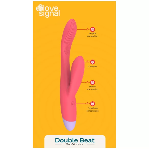 Dreamtoys - vibrador rabbit ponto G e clitóris - silicone vermelho