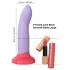 Dreamtoys Love Signal - dildo de silicone bicolor grande (roxo)