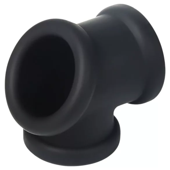 Kiotos - anel de alongamento peniano e testicular de silicone (preto)