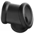 Kiotos - anel de alongamento peniano e testicular de silicone (preto)
