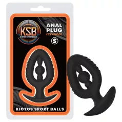   Kiotos - plug anal de silicone com dilatador tamanho S (preto)