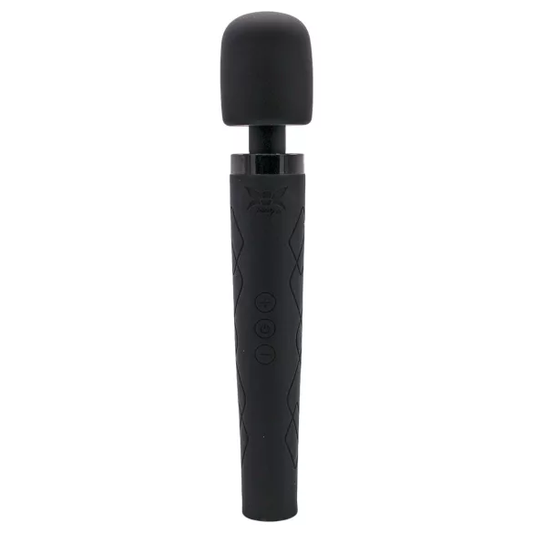 Pixey Deluxe Black Velvet - vibrador tipo varinha M (preto)