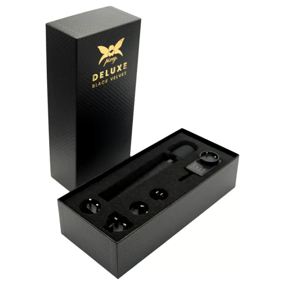 Pixey Deluxe Black Velvet - vibrador tipo varinha M (preto)