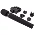 Pixey Deluxe Black Velvet - vibrador tipo varinha M (preto)