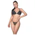 Zôf Nina - conjunto de sutiã e tanga transparentes (preto) - L/XL