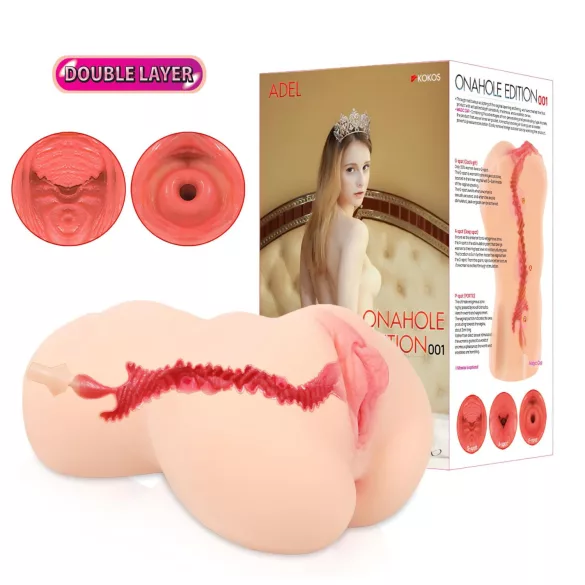 Kokos Onahole 001 XL - masturbador vaginal realista (cor natural)