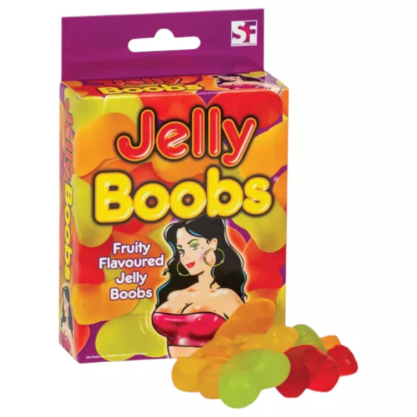 Jelly Boobs - bala de gelatina formato seio - sabor frutas - 120g