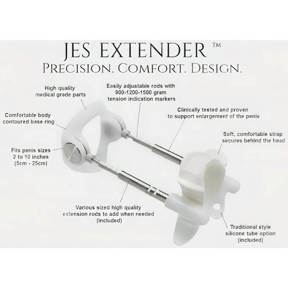 Jes-Extender - Dispositivo de aumento peniano leve (até 17cm)
