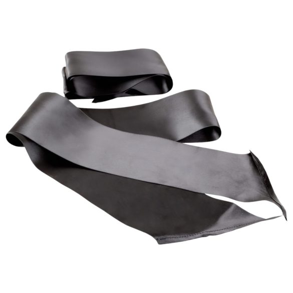 S&M - conjunto de lenços bondage sedosos - preto (2 peças)