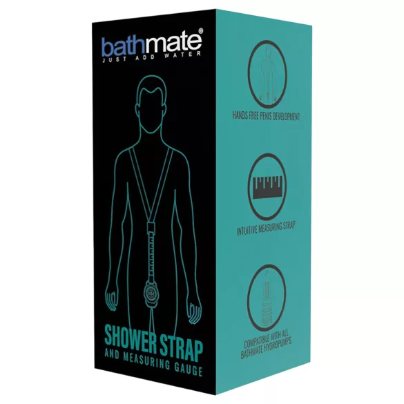 Bathmate Shower Strap - cinta medidora de suporte para bomba (preta)