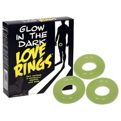   Love Rings - anel peniano que brilha no escuro - kit com 3 peças
